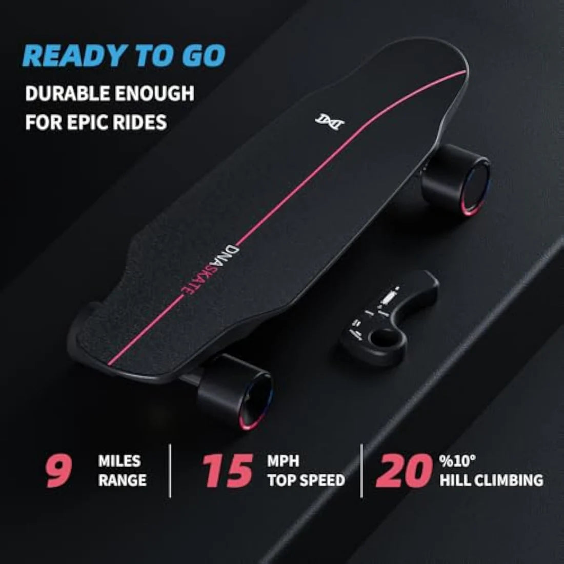 M8 Electric Skateboard for Adults & Teens | 800W Hub Motor, 22MPH & 15-Mile Range