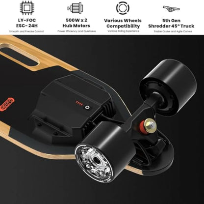 Meepo Campus V5 / Envy E-Skateboard | 29MPH, Remote Control & Compact Portable Design